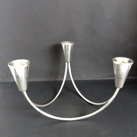 '60s Mid Century Modern DUCHIN WEIGHTED STERLING SILVER 3 ARM Candlestick Holder